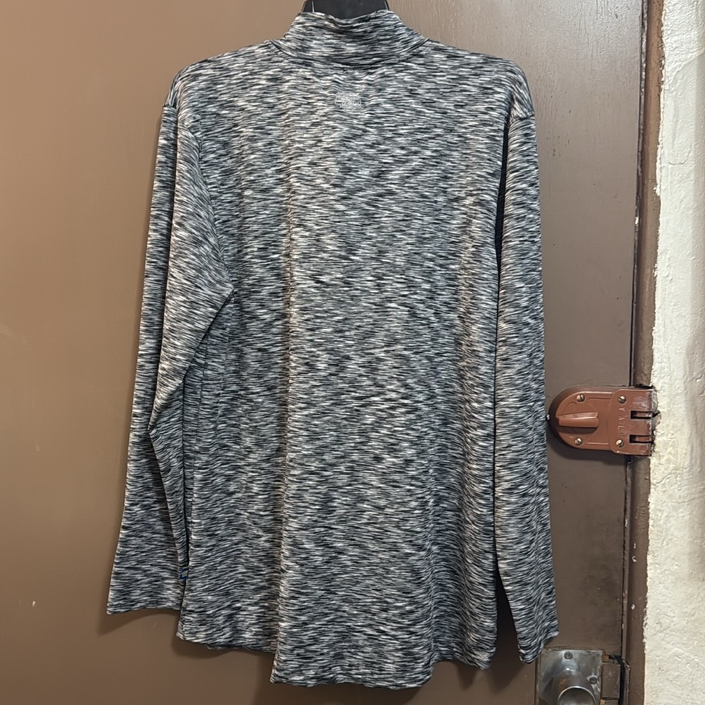 Bananna Boat Gray Zip Up Sweater with Textured Pattern Size XL - Picture 2 of 7